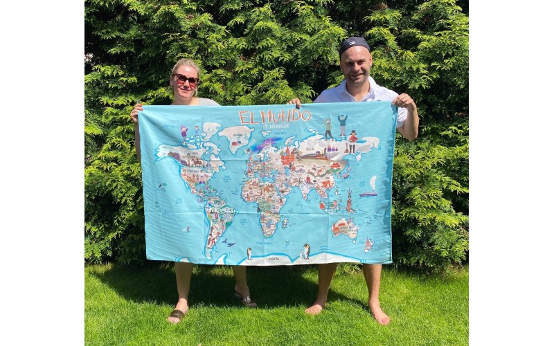 Toalla Mapa Mundi Molaviajar Toalla Mapa Mundi Molaviajar