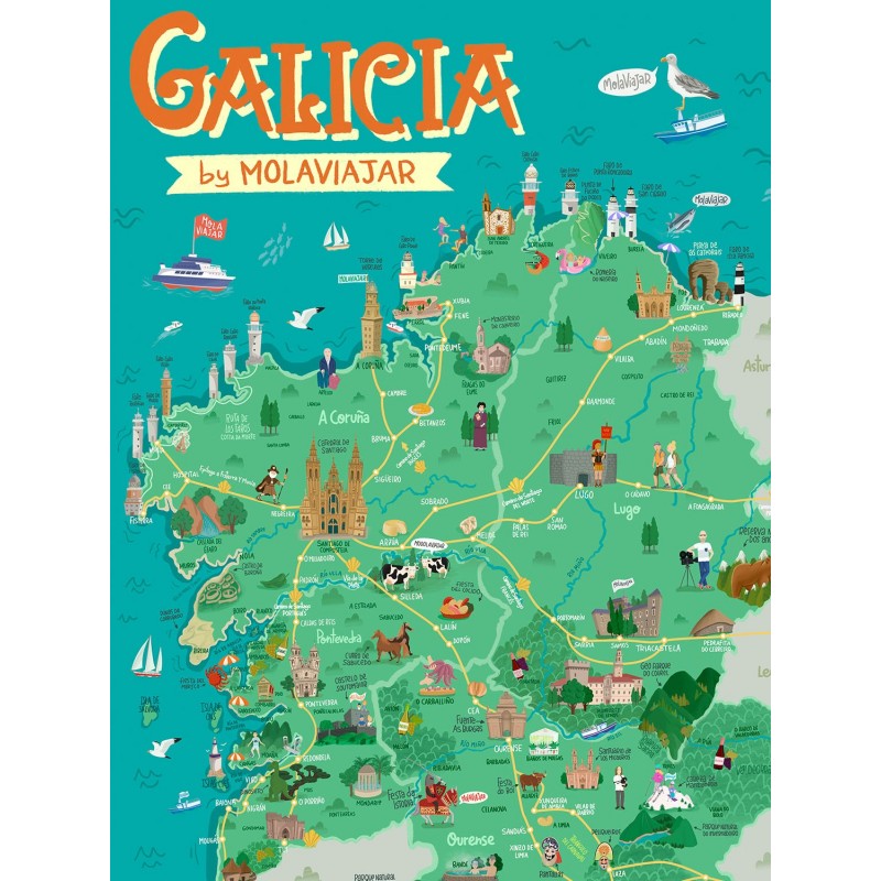 Que ver en galicia mapa | Arsecultur.com