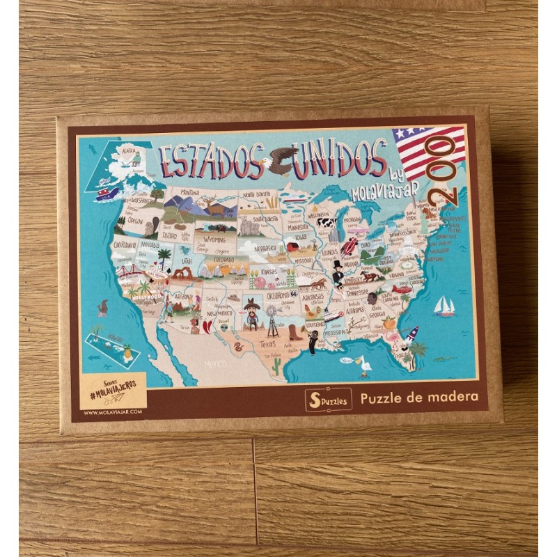 Puzzle madera EE. UU. MolaViajar