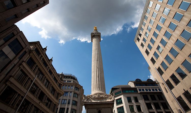 The monument, uno de los miradores de Londres