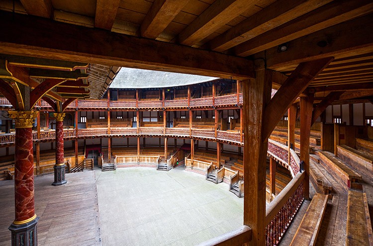 Interior del Shakespeare's Globe 
