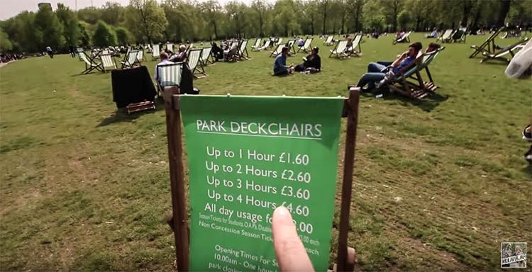 sillas en green park