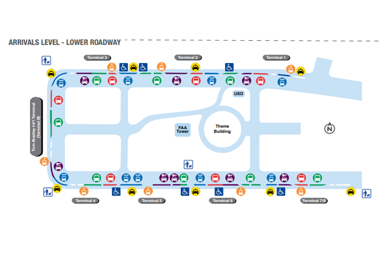 mapa transporte LAX
