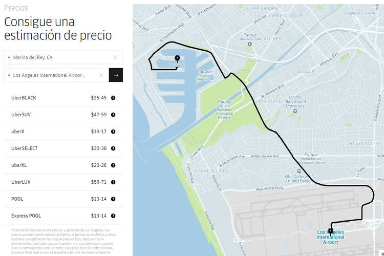 marina del rey uber