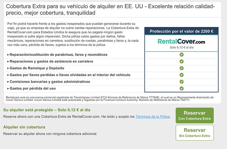 seguro coche alquiler