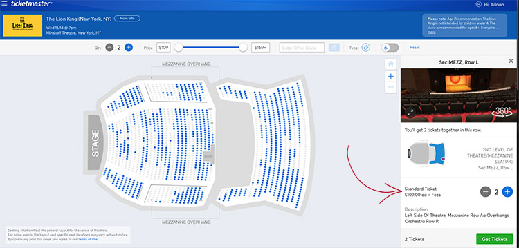 entrada rey leon ticketmaster