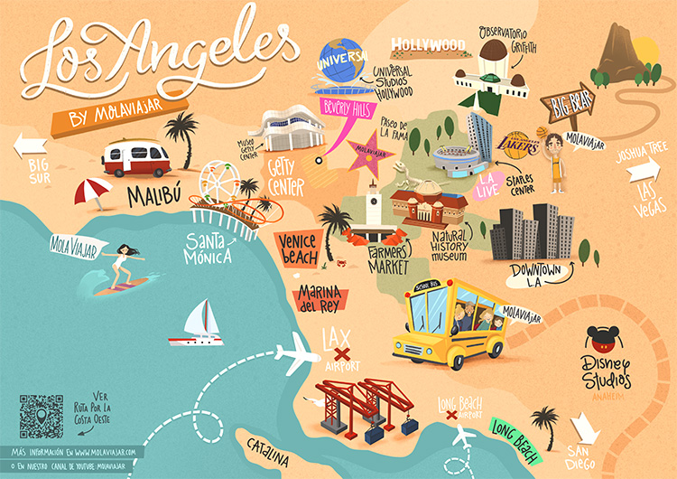 Mapa Los Angeles molaviajar