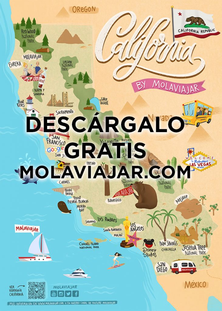 Mapa California molaviajar