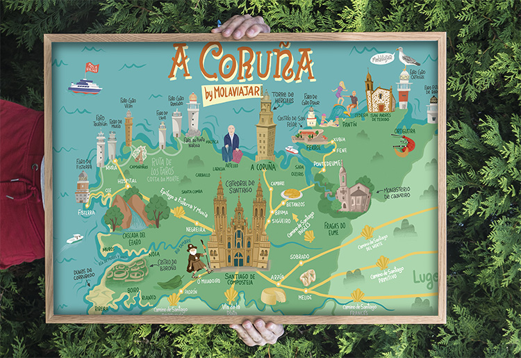 Mapa de Coruña - Mola Viajar