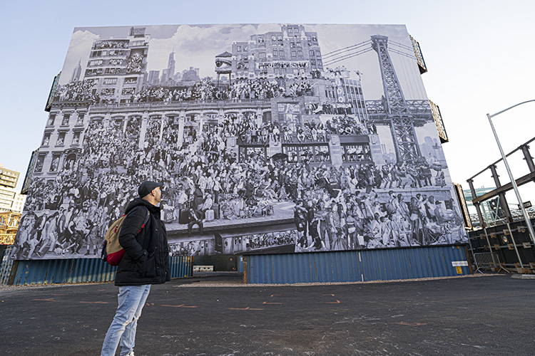 Ruta andando por Williamsburg en Brooklyn