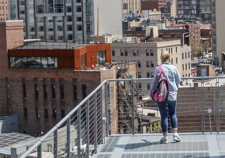 Gosi en una de las terrazas del Museo Whitney de arte estadounidense.