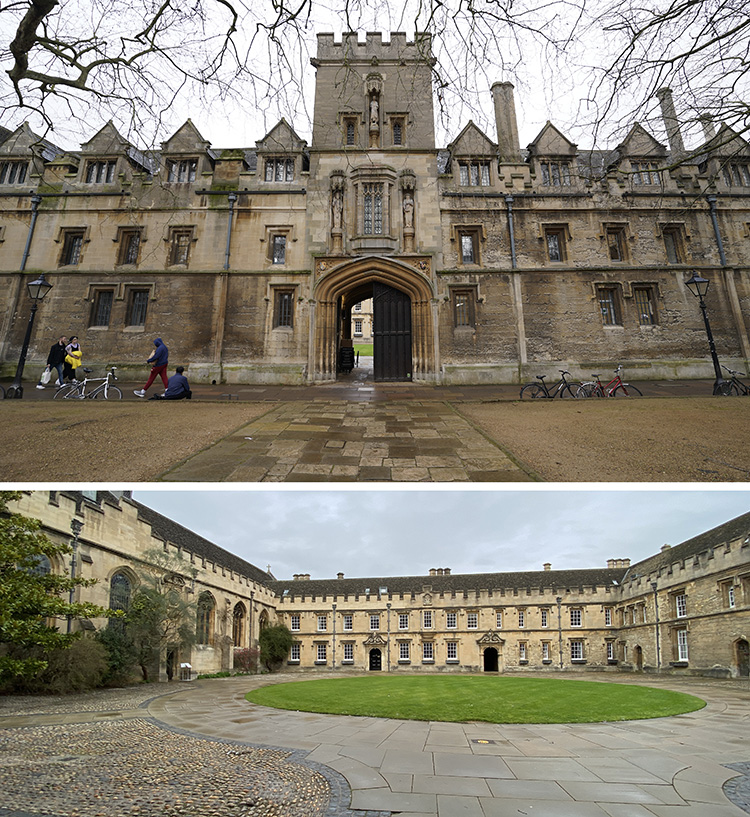 Exterior e interior del college de Oxford excursión desde Londres