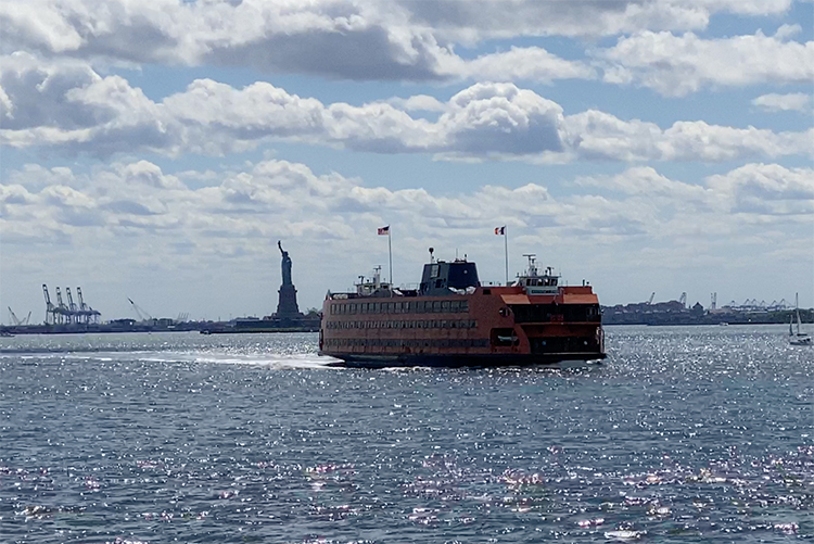 Distritos de Nueva York ferry state island