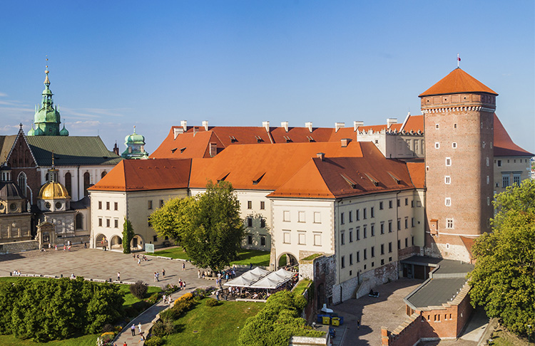 Castillo de Wawel. En Ã©l se encuentra el Museo Nacional de Arte de Cracovia