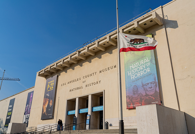 Exterior del museo de Historia Natural de Los Angeles