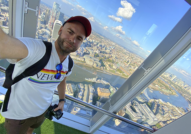 Selfie de Adri en la terraza del The Shard 