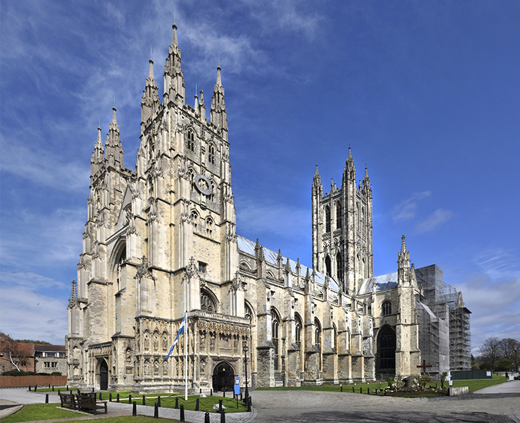 Exterior de la catedral de Canterbury