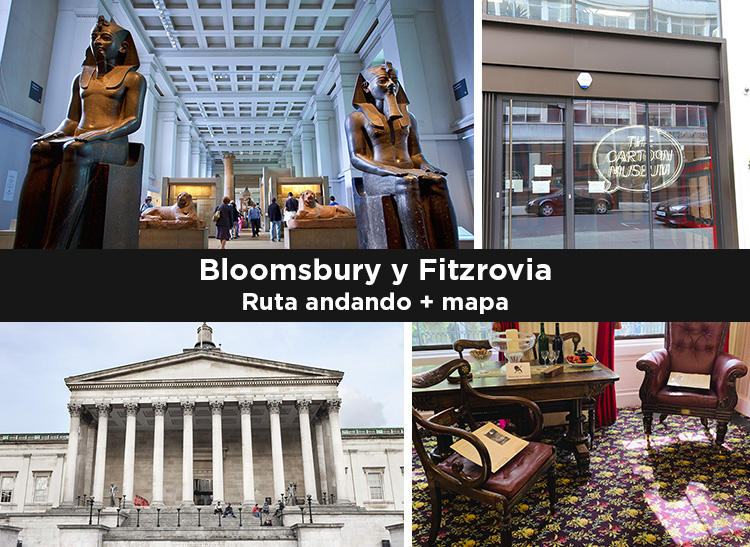 Combinación de fotos de los museos de Bloomsbury y Fitzrovia