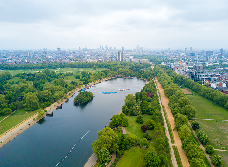 Imagen aerea de Hyde Park