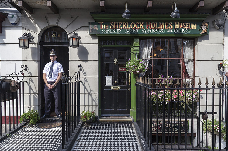 Exterior del museo de Sherlock Holmes cerca de Regents Park