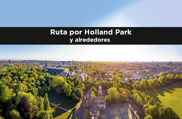Vista aerea de Holland Park y alrededores