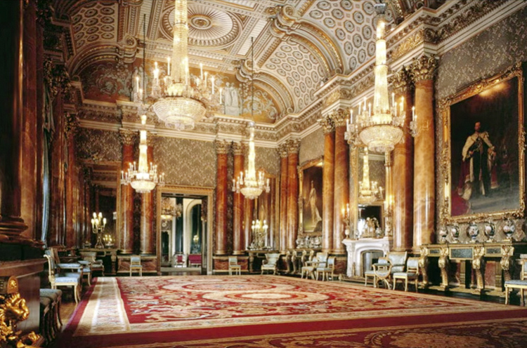 Imagen de uno de los Salones de Estado del Buckingham Palace