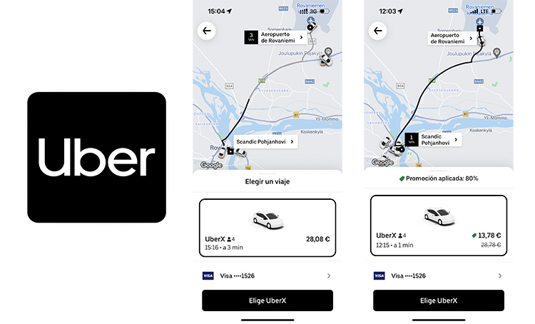 app uber en laponia