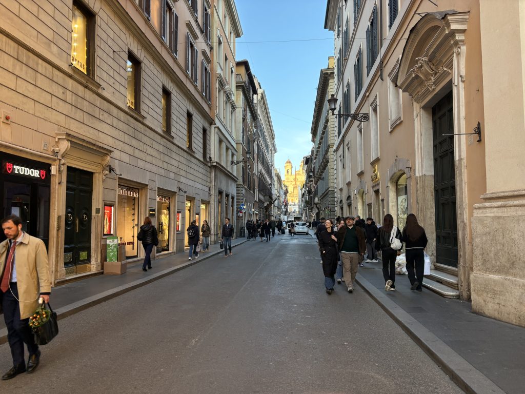 Calles comerciales de roma