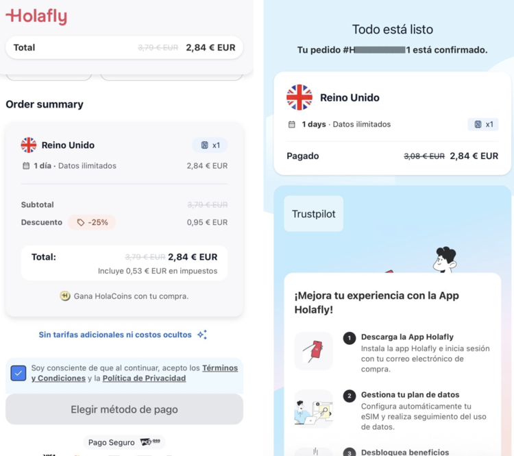 descuento del 25% para Holafly