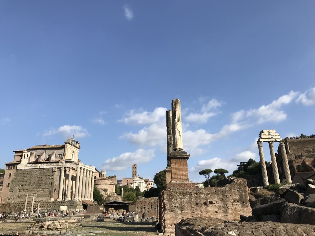 Diferentes vestigios del Foro Romano