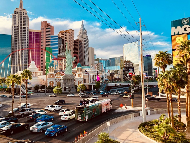 tráfico en Las Vegas desde el aeropuerto