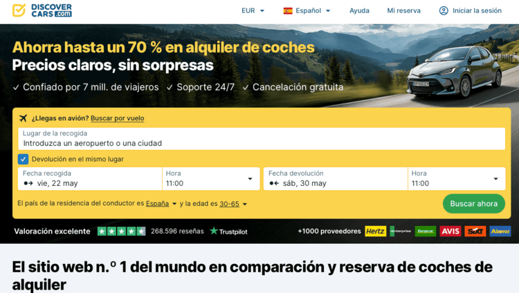 portada web DiscoverCars