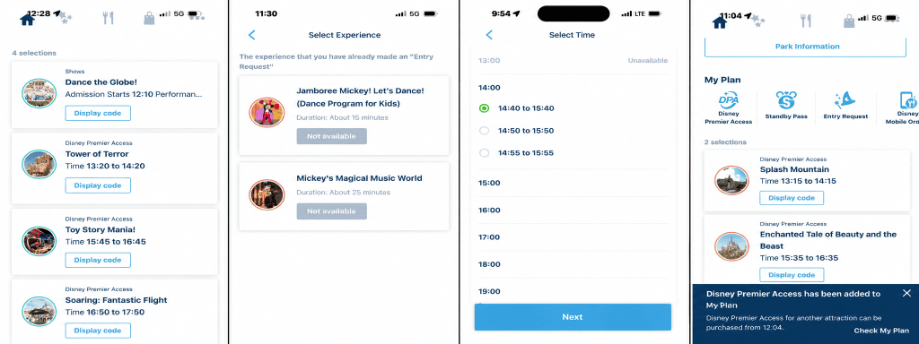 app reservas Disney Tokio