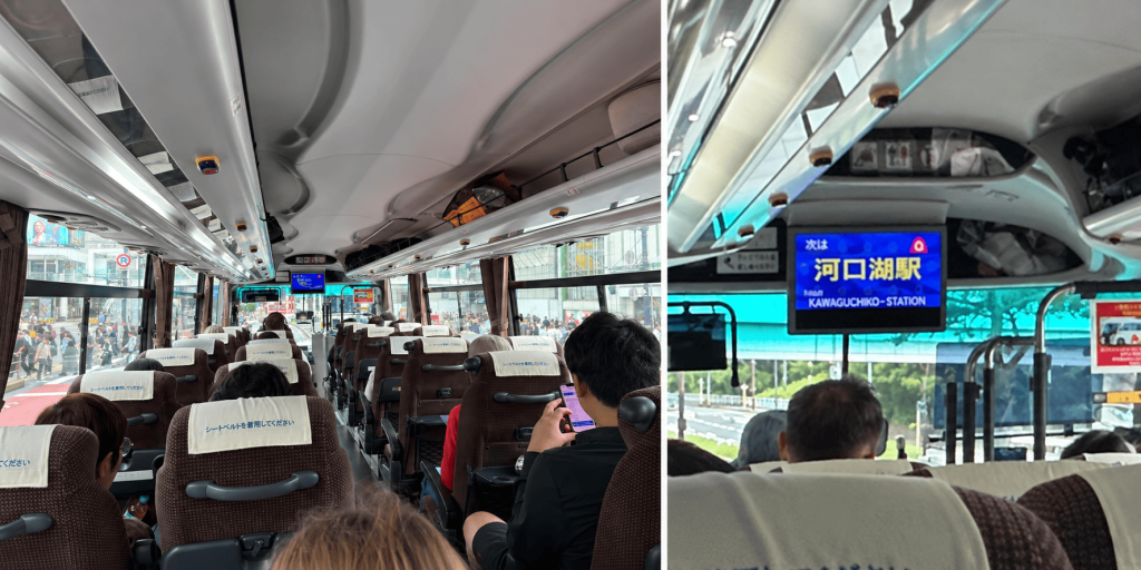 bus Kawaguchiko por dentro